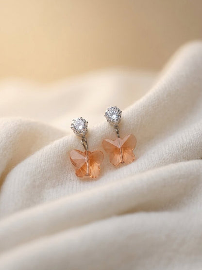 oranage ad butterfly earrings