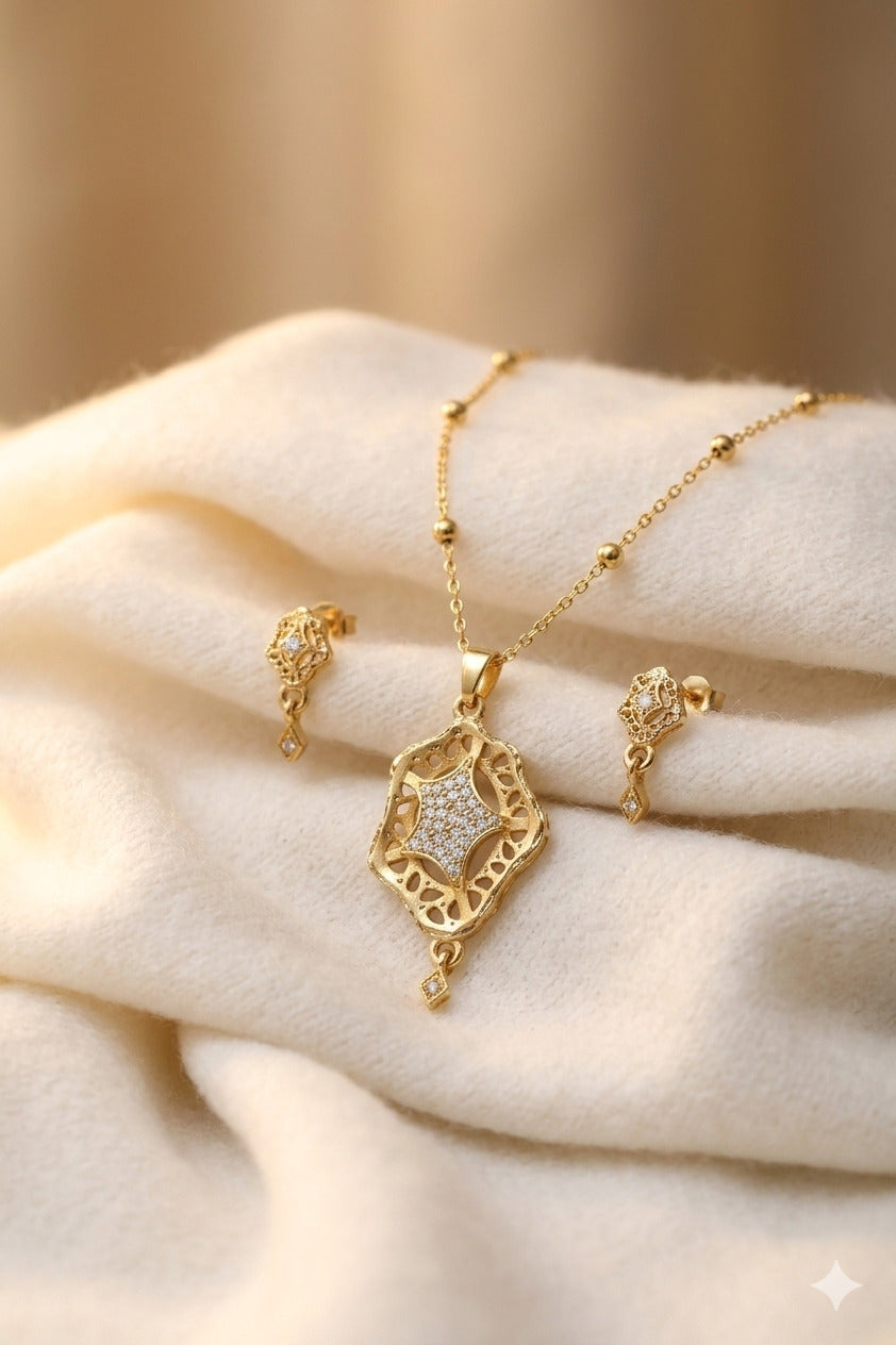 gold plated Kelly necklaceset