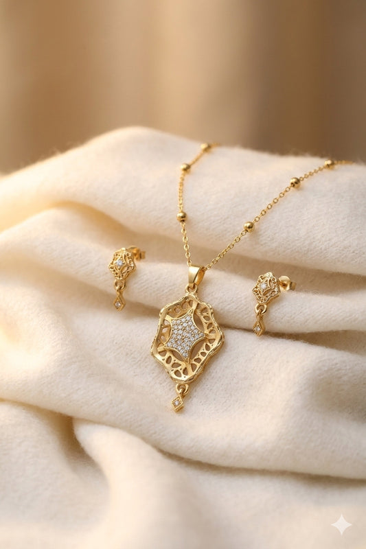 gold plated Kelly necklaceset